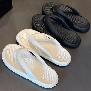 Lightweight Non-Slip Flip Flops Thick Sole Comfort Thong Sandals for Women & Men Beach & Home Slippers in White & Black