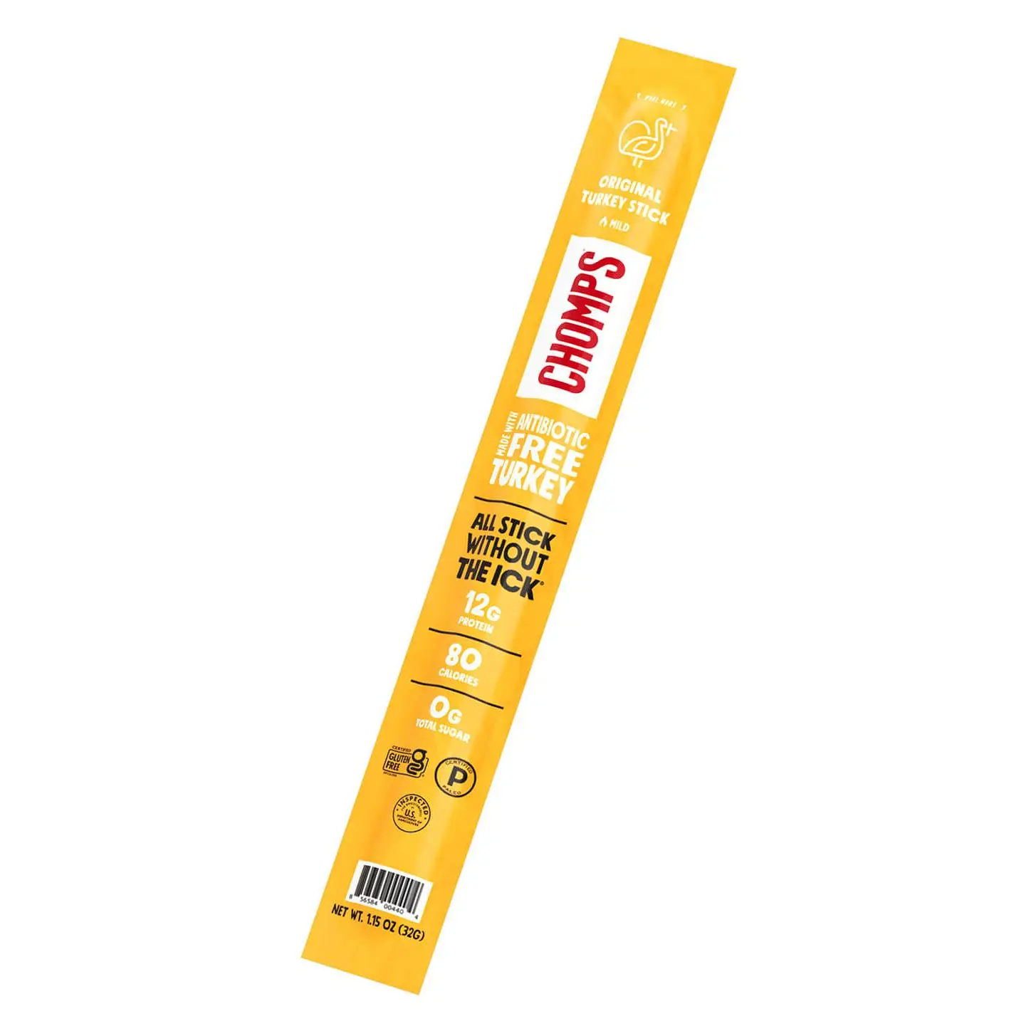 Chomps Original 0g Sugar, 12g of Protein Turkey Stick Snack, 80 Calories