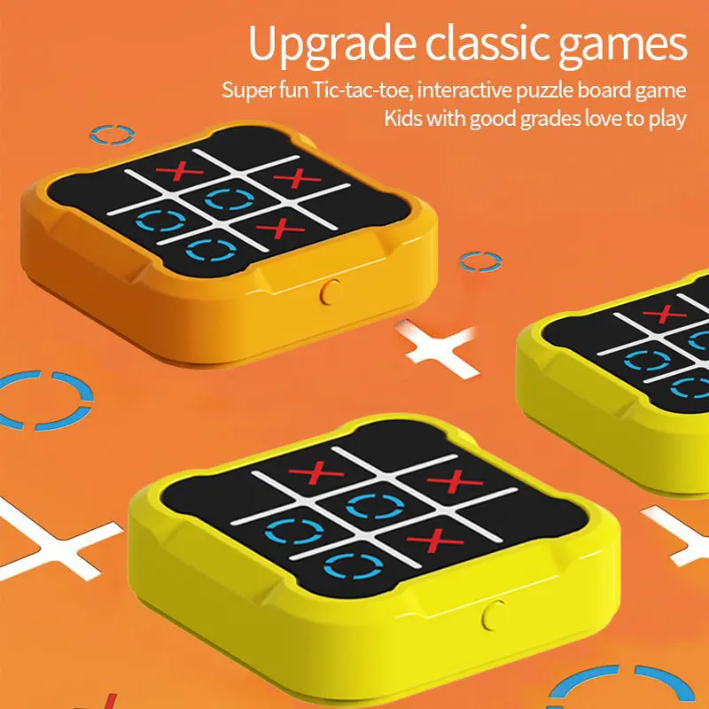 3-in-1 Digital Tic-Tac-Toe Game, Portable Electronic Quick-Attack Home Game Console, Educational Toy Gift for Children & Adults, Road Trip Activity, Digital Game
