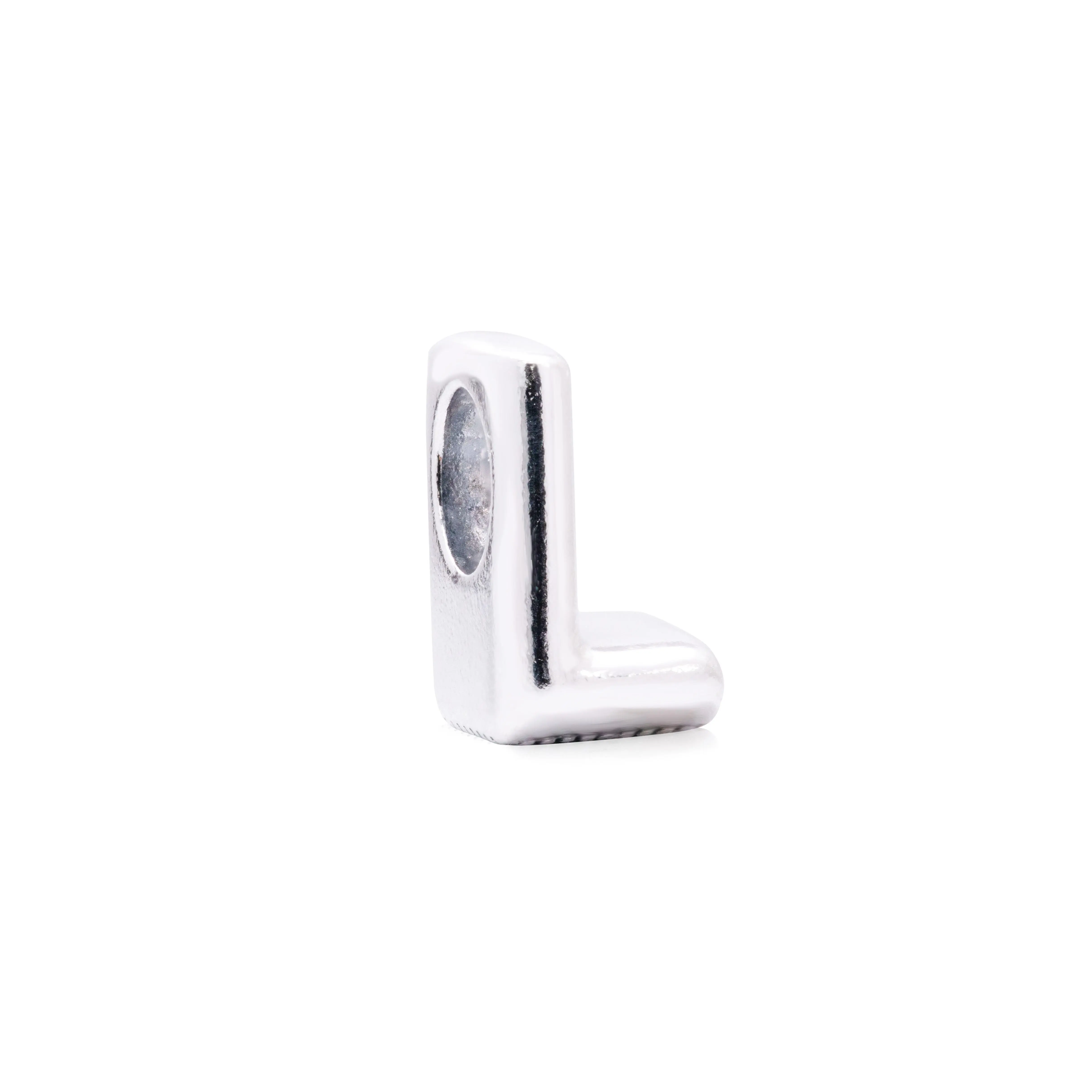 PANDORA Letter L Charm in Sterling Silver, a Classic Letter Shape and Message Charm for Creating Personalized Bracelets - 797466, Exquisite Trendy Pendant, Personalized Jewelry, Radiant Message