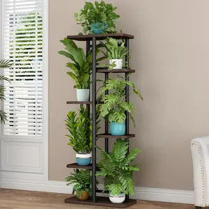 INGIORDAR Plant Stand 6 Tier 7 Potted Indoor Plant Shelf Multiple Stands for Garden Corner Balcony Living Room 14.17 x 9 x 41.73 inch