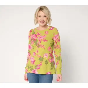 Belle by Kim Gravel Baby Waffle English Garden Long Slv Top
