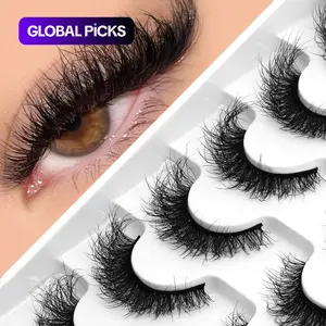 GROINNEYA False Eyelashes, Wispy Faux Cluster Lashes, Natural Curling Eye Makeup Strip Lashes, Volumized False Eyelashes for Women and Girls, Volume False Lashes, Cosmetic #GLOBAL PICKS