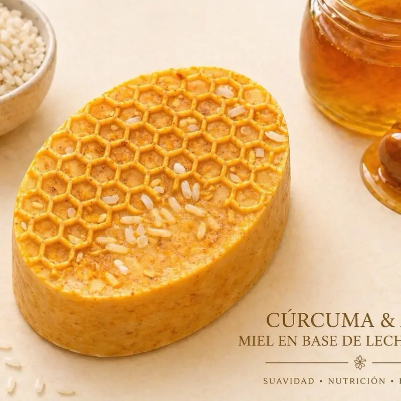 Graceful Glow Soap with Turmeric & Korean Rice Handmade Natural for Face & Body to Glow Skin - Jabon de Curcuma y Arroz - Gentle Cleanser & Nourisher