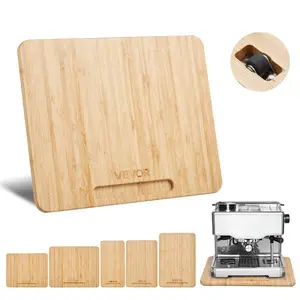 fathersdaygift VEVOR Appliance Slider, Small 10.5x 13-inch, Rolling Sliding Tray with Rubber Wheels Hollow Handle, Easy to Clean, Appliance Rolling Tray for Coffee Maker, Kitchen Countertop, Natural Wood