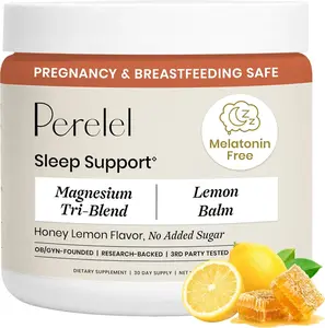 Perelel Peretel Sleep Support Magnesium Tri-Blend with Organic Lemon Balm for Nightly Sleep & Muscle Relaxation Dietary Supplement - Healthcare, Magnesium Supplement