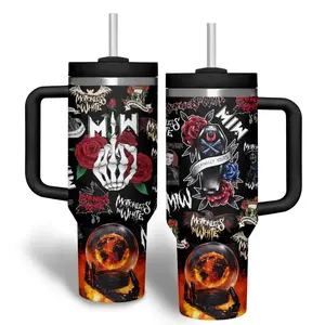 New Motionless in White band Gift For Fans 40oz Tumbler, Vintage Gift For fans Tumblers Metal Mugs  Ceramic