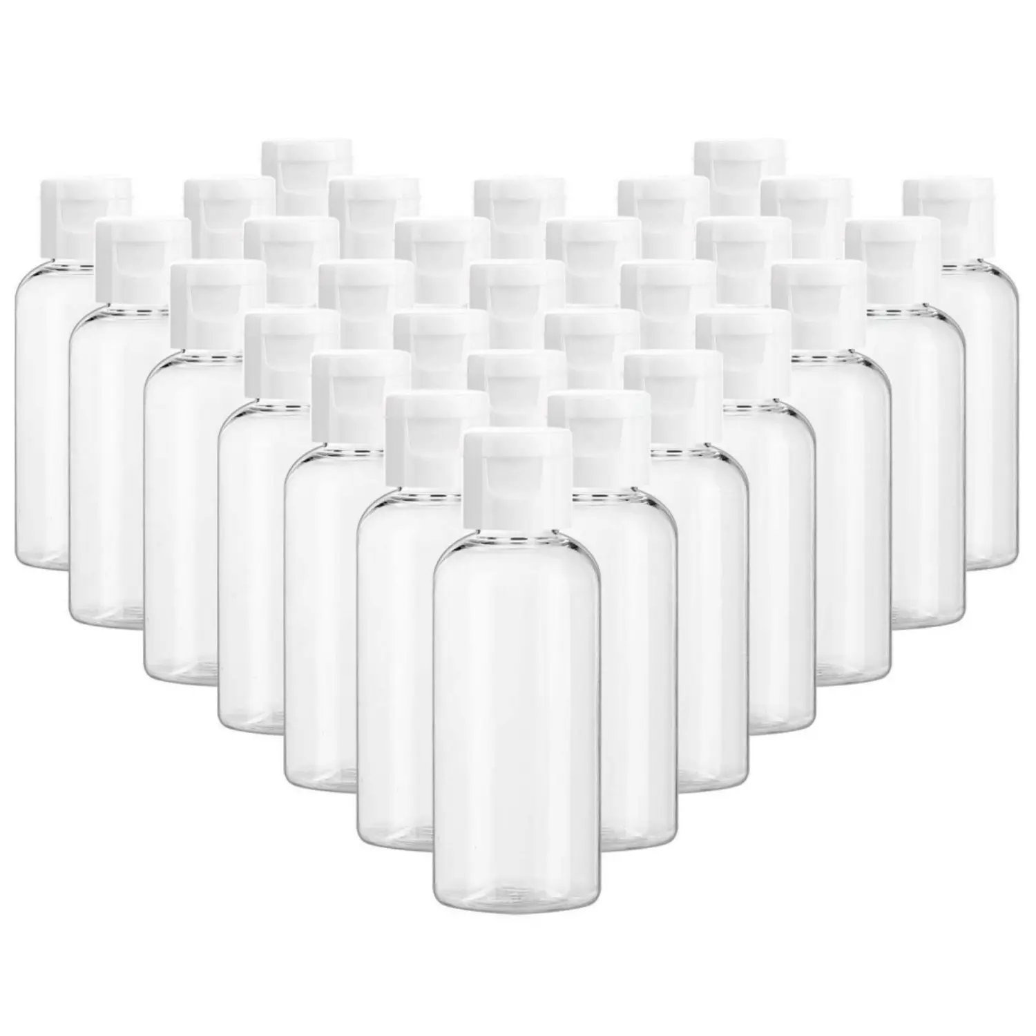 30Pcs Clear Plastic Empty Bottles with Flip Cap for Shampoo, Lotions, Liquid Body Soap, Cream (2 oz / 60 ml) - Home Improvement.