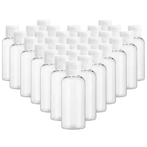 30Pcs Clear Plastic Empty Bottles with Flip Cap for Shampoo, Lotions, Liquid Body Soap, Cream (2 oz / 60 ml) - Home Improvement.