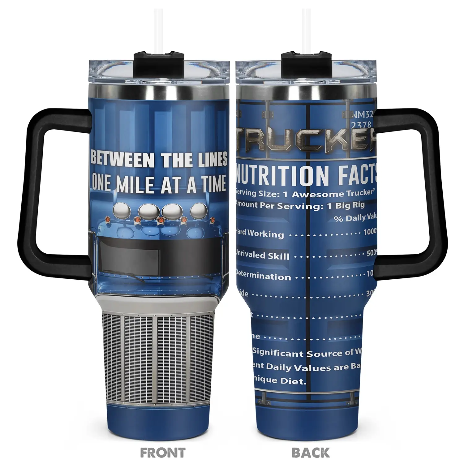 1pc, Gifts for Trucker 40oz Stainless Steel Travel Tumbler, Drinkware Flasks, Truck Funny Print 40oz, Insulated and Durable, Gift for Any Occasion: Birthdays, Holidays, or Special Moments for Family, Friends, or Coworkers