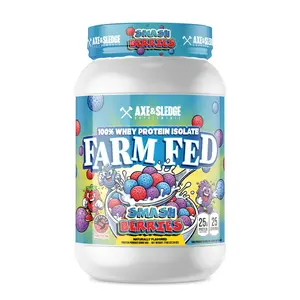 Axe & Sledge Farm Fed 25g Protein Powder with 100% Whey Protein Isolate, Milk, Fitness, Supplement