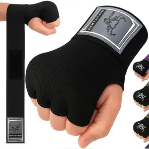 Inner Gloves with Hand Wraps Quick Wrap Long 36" Wrist Support MMA Muay Thai  Punching Martial Arts  Men Women Kickboxing  Under Bag Gloves