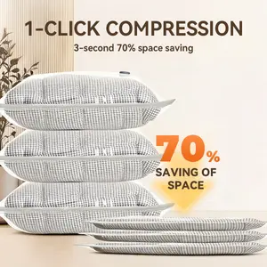 Travel Vacuum Bags Set with USB Rechargeable Electric Pump 9/15 Pack Space Saver for Clothes Durable Zipper Seal Lightweight Organizer for Trips & Luggage