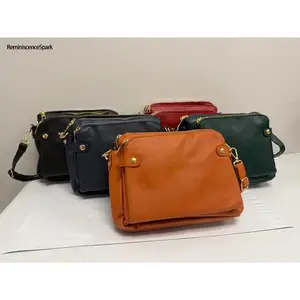 Multifunctional Three-Layer Vegan Leather Crossbody Clutch Bag – Adjustable Strap & Secure Zipper Closure, Lightweight Compact Design, Trendy Stylish Purse Perfect for Everyday Casual Use & Daily Outings