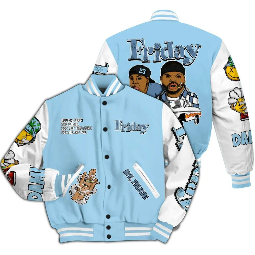 Varsity Jacket To Match Legend Blue 11s, Unisex Varsity Jacket, Baseball Football Inspired Coat, Streetwear Fashion