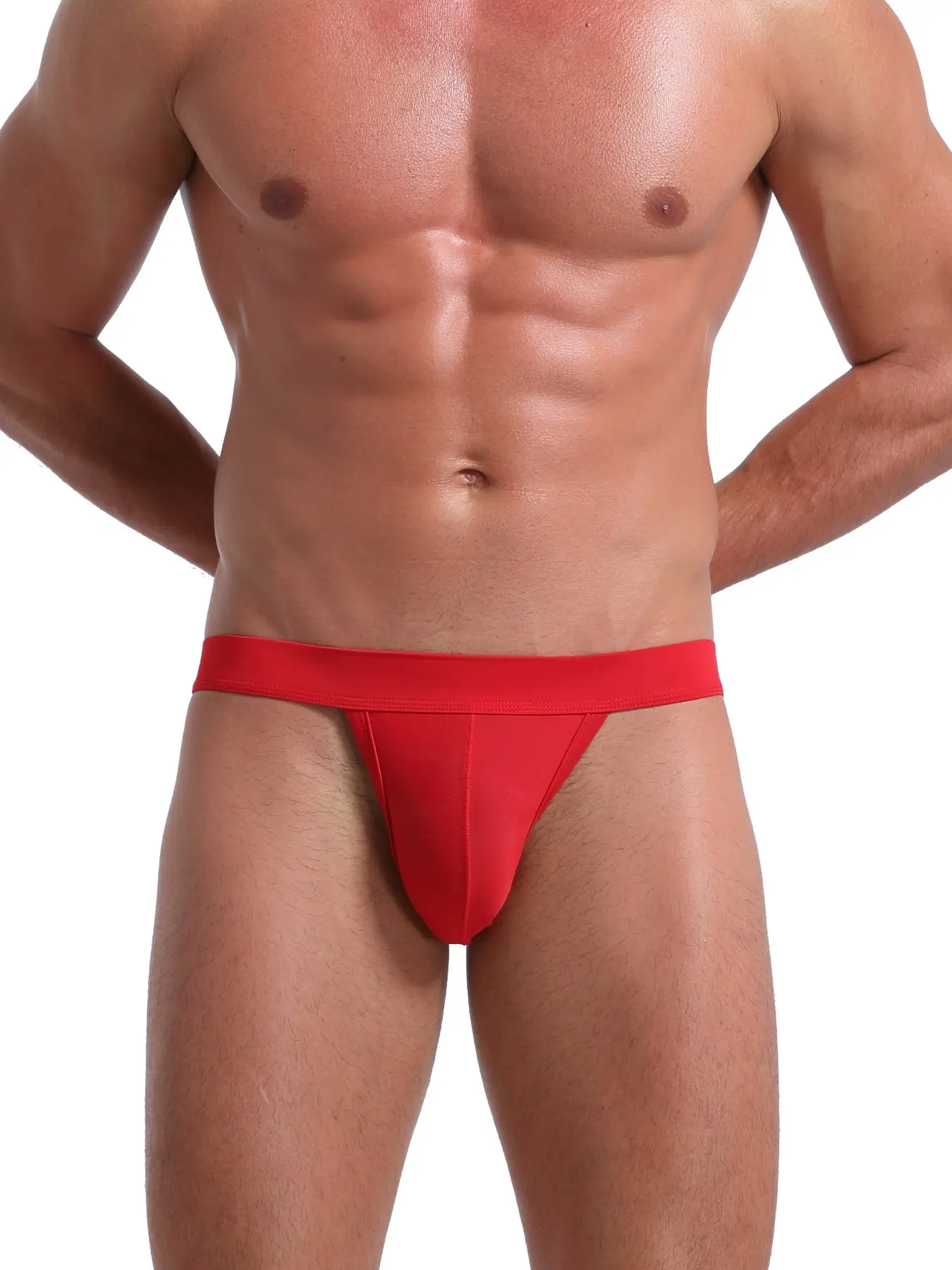 1 Pack Men's Jockstrap, Nylon & Spandex Ice Silk Style, High Stretch & Breathable, Seamless Fit, Hip Lifting & Support, Daily Home & Fitness, Underwear for Men Aged 15-55 Men's large-sized underwear, Soft Breathable Briefs, Breathable Comfy Underwear