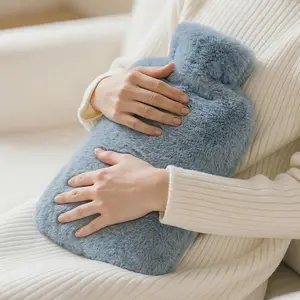 Plush Hot Water Bottle, Warm Stomach and Waist, Plush Heating Pad, Heat Relief for Menstrual Cramps, Fillable Heating Pack, Refillable Bottle, Thermal Bottle