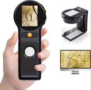[2026 Upgrade] Mini Foldable Handheld Microscope ,Coin Magnifying Glass with 2" Screen - 500x Magnification USB Magnifier for Adults & Kids, 2MP Auto-Focus, Educational supplies Perfect Christmas & New Year Gift Idea