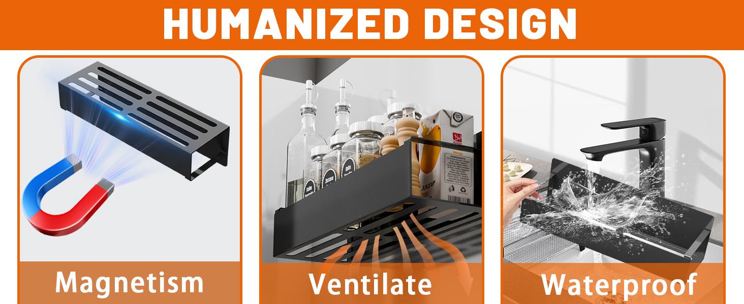 2 Pcs Magnetic Spray Can Holder,with 2 Pcs Small Hooks Wall Mounted Spray Bottle Rack Magnet Toolbox Holder Rack for Garage and Home, Craft Workspace(COLOR:Black)