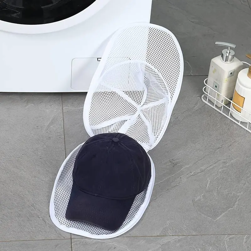 Washing Machine Hat Cleaning Rack, Universal Adult Baseball Cap Cleaner, Baseball Cap Washer, Protective Hat Washing Cage, Durable Design, Washable, Laundry
