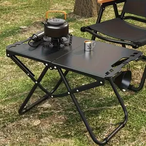 Outdoor camping folding table, portable picnic and camping outdoor folding table. The portable design is suitable for outdoor camping and beach barbecues.