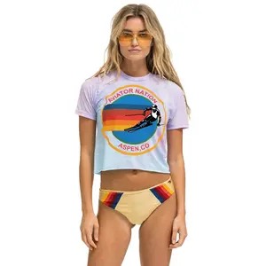 AVIATOR NATION ASPEN BOYFRIEND TEE - TIE DYE BUBBLEGUM