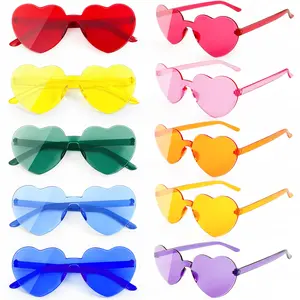 20 Piece Heart Shaped Frameless Glasses for Fun Party Accessories, Perfect for Christmas and Weddings, Ideal for Holiday Celebrations, Party Event Props