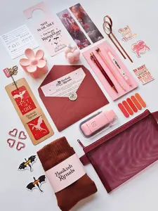 Aesthetic Romantasy Bookish Stationery Gift Box Bundle - Includes Adhesive Stickers, Decorative Scrapbooking Supplies for DIY Hobbies, Book Accessories