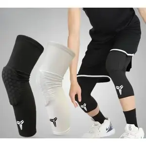 Professional Long Men's Honeycomb Sports Leg Guards Sports Knee Pads Set Full Set Children's Knee Pads Basketball Anti-Collision Knee Pads soccer  bundle seamless toe