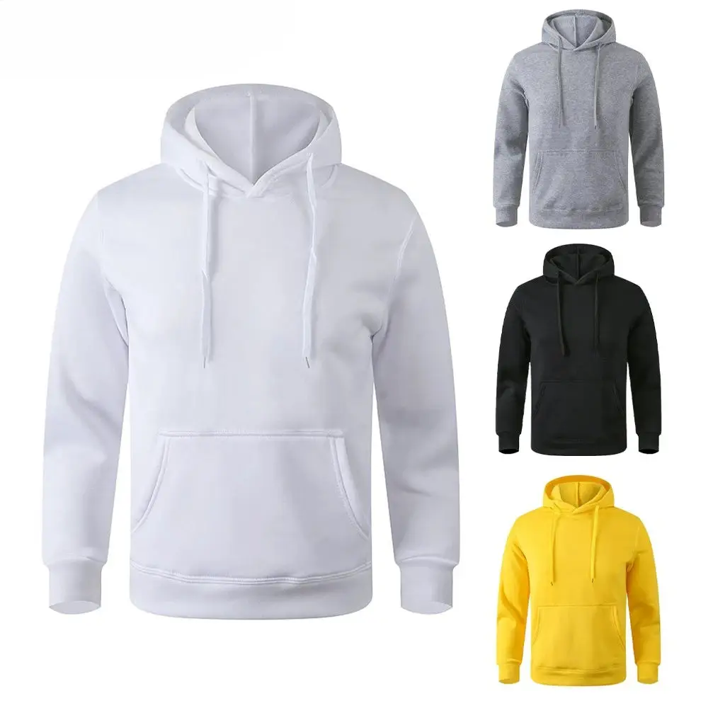 Solid Color Fleece Hoodies Men Women Long Sleeve Sweaters Loose Casual Hoodie Round Neck Sweatshirts Bottom Shirts Pullovers