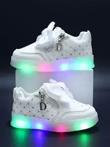 Girls' Princess Soft Sole Sports Shoes, Comfortable Butterfly Knot Design, Casual Outdoor Home School Travel LED Light Shoes, Sneakers Shoes, Casual Trainers