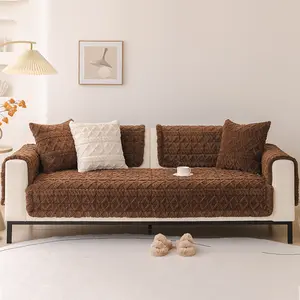 Hot! This one-piece sofa cushion made of soft plush fabric features a thickened non-slip base; it has a delicate touch that’s gentle on the skin and is specifically designed for linear sofas. It fits snugly and stays in place, making cleaning easy—it can
