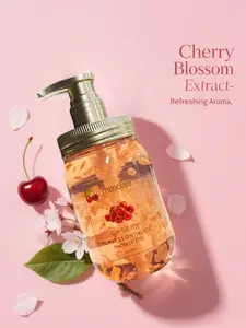 Luxury Cherry Blossom & Love Petal Fragrance Shower Gel, Floral Scented Body Wash with Real Petals, Turn Your Shower into a Spa, Hydrating & Long-Lasting Scent Bath Gel 450ml