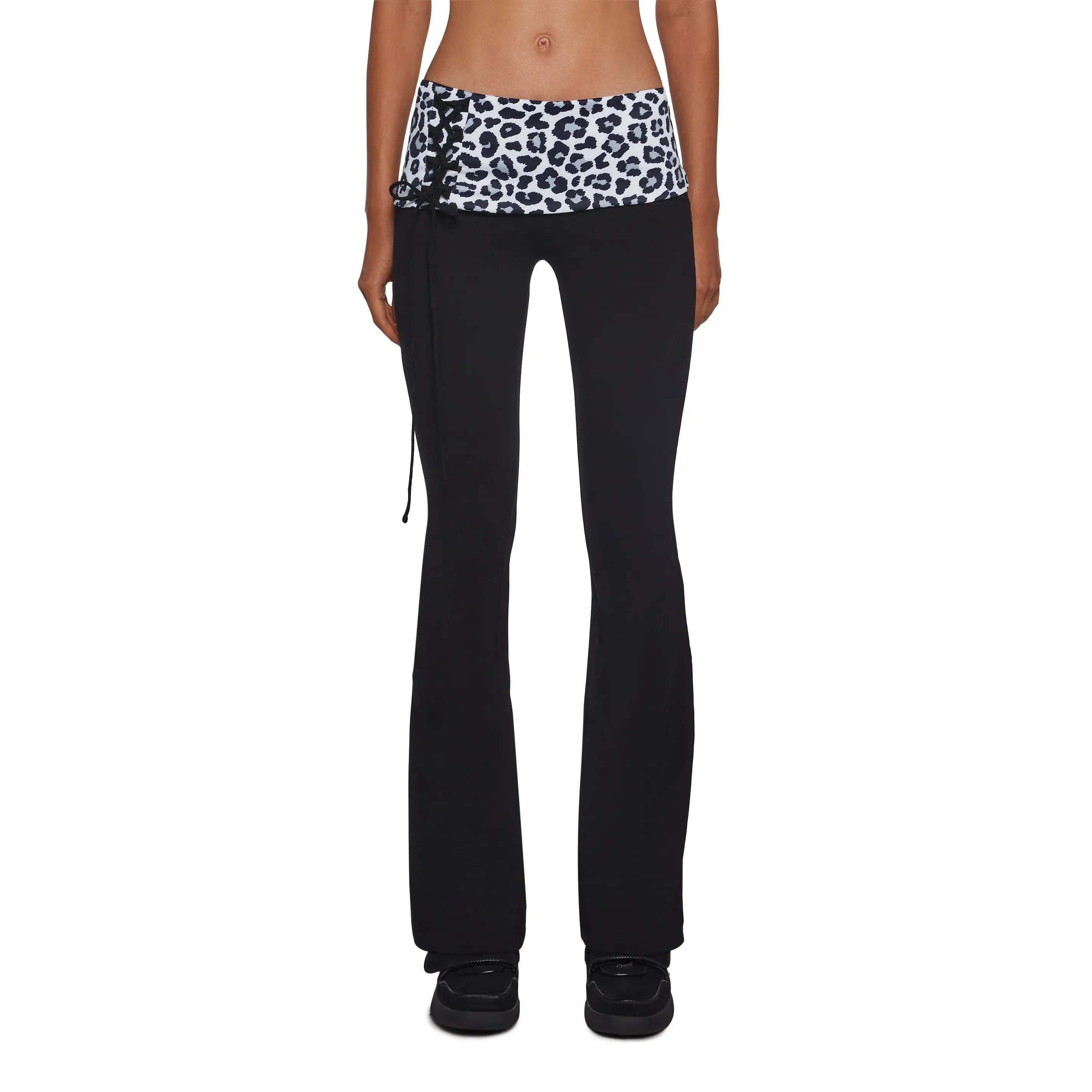 Hot Crush Knit Pants - Black