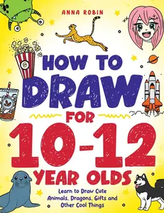 How to Draw for 10-12 Year Olds: Learn to Draw Cute Animals, Dragons, Gifts and Other Cool Things -- Anna Robin - Paperback