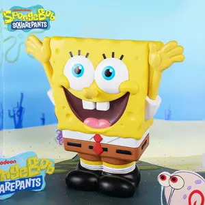 1PC SpongeBob SquarePants Officially Licensed Coin Bank Cute Novelty Cartoon Image Anime Home Decoration Coin Savings Jar Large Capacity Bedroom Living Room Home Decoration Ornament MN-63364