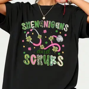 St Patricks Day Nurse Sweatshirt T-Shirt, Shenanigans Scrub Saint Pattys Nurse Shirt, Nurse St Patricks Day Gift, St Patricks Nurse Hoodie, Nursing Tee