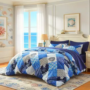 Cosybay Comforter Set 7pcs include Fitted Sheet (Fits 6–15 Inch Mattresses) & Cool Sheet & Vintage Floral Comforter & Pillowcases, Ideal for master bedrooms, guest rooms, dorms, apartments,making a thoughtful gift for holidays, housewarmings, weddings.