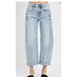 Risen High Rise Barrel Jeans