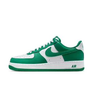 Nike Air Force 1'07 Men's White/Malachite-White All Seasons Comfortable Durable Classic Style Leather Upper Air Cushioning