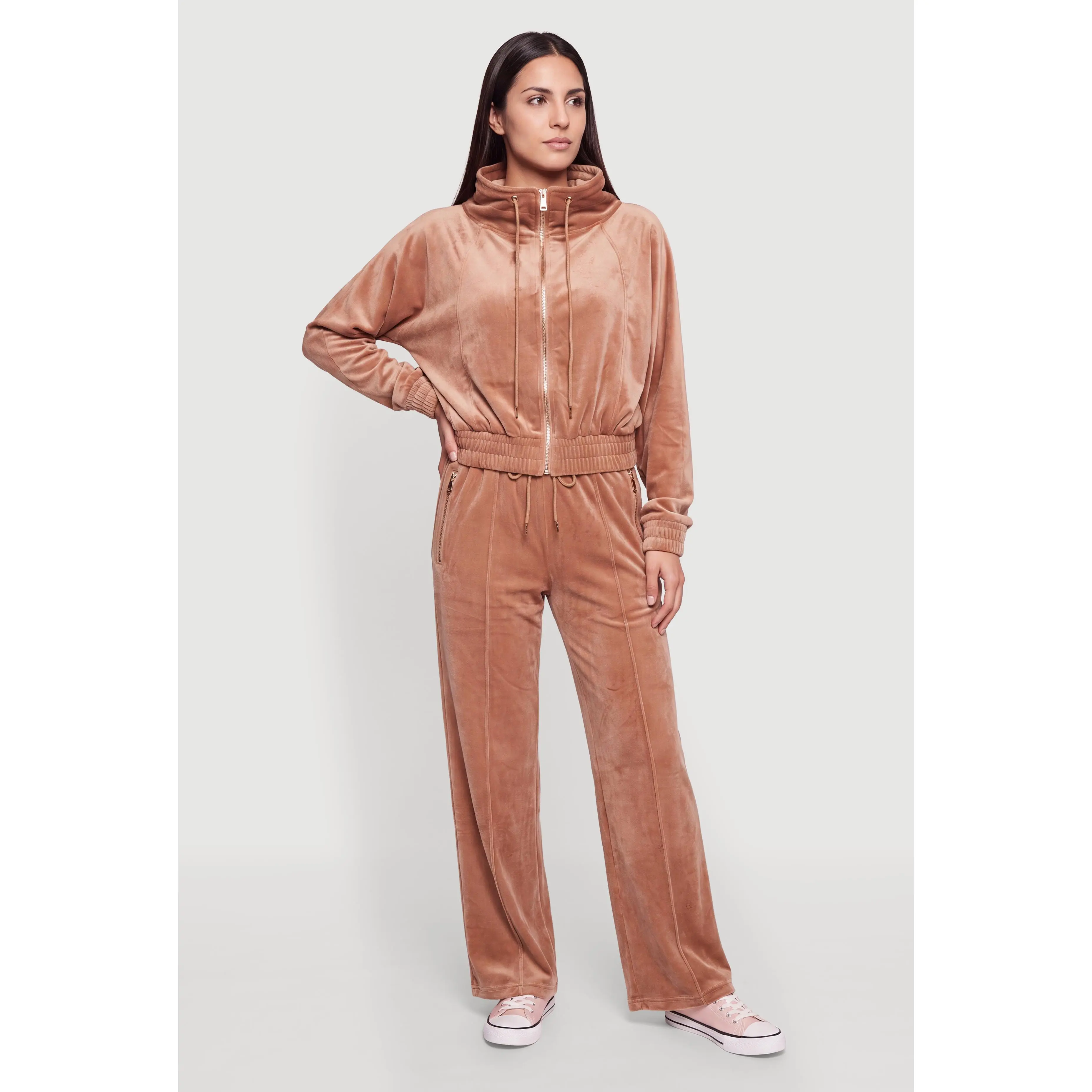 Zip Pocket Velour Pants