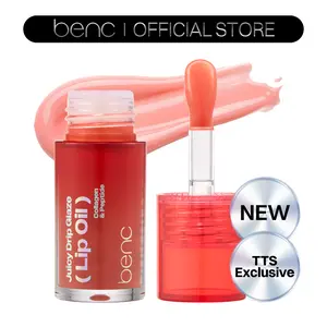 [NEW_Tiktok Shop Exclusive] Benc Juicy Drip Glaze Lip Oil (10 shades) Hydrating Gloss, Moisturizing balms, Sheer tint, Shine & Dewy Finish