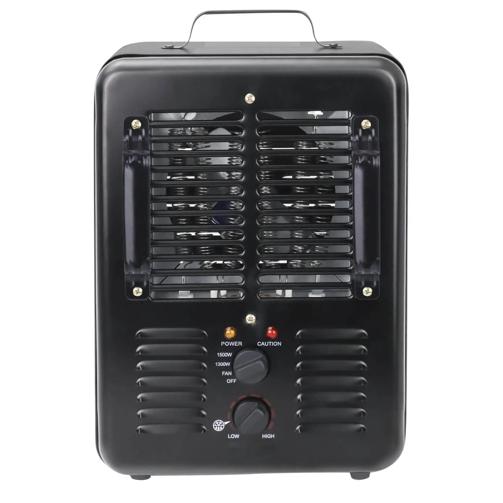 1500W Electric Milkhouse Heater, Portable Utility Space Heater with Adjustable Thermostat, Overheat Protection, & Tip-Over Switch for Home, Workshop, Garage