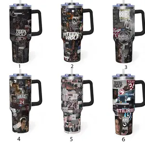 Teen Wolf 40oz Tumbler With Handle – Insulated Stainless Steel Travel Mug, Supernatural Fan Gift