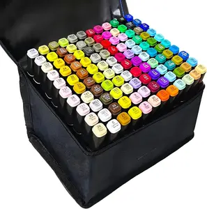 Markers 120 Colors with Base Dual Tip Art Drawing Markers for  Students and Adults Comics Sketching Illustration - Refillable