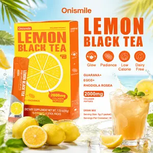 【Onismile】【flash sale】 Healthy Lemon Black Tea with Collagen Peptide,Women's Vitamin C & Hyaluronic Acid - Supports Skin Health,Hydrating, Sweet & Refreshing Low-Sugar Afternoon Boost PDC