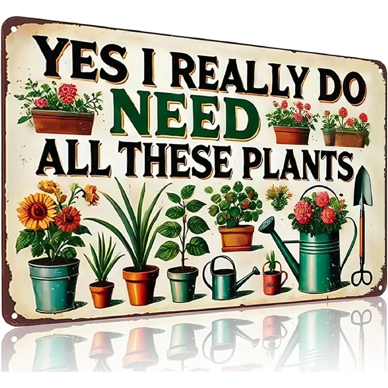 Vintage 8x12 In Gardening Sign, 2025 Fashion Garden Gift for Home Garden Greenhouse Outdoor Decor (Home Supplies Posters & Prints)