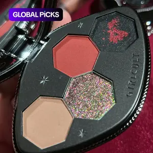 4 Color Glam Eyeshadow Palette, Matte & Glitter Eye Shadows Palette, Long Lasting Shimmering Eye Cosmetic, Eye Shadow Palettes, High Pigmented Blendable Eye Makeup Products, Highly Pigmented Palette, Girlcult, Gifts #GLOBAL PICKS