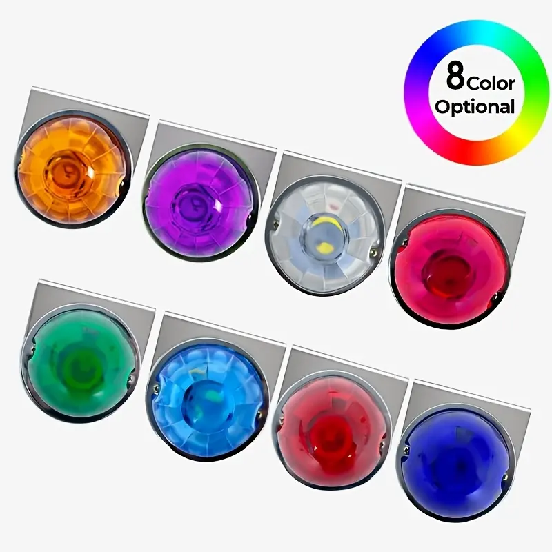 2 LED watermelon lights with 304 stainless steel brackets, truck side marker lights, pickup truck width lights, turn signal indicator lights, suitable for trucks and trailers, thickened brackets, comes with screws and bolts, standard quantity ...