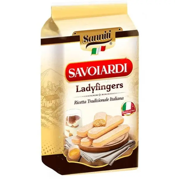 Italian Savoiardi Ladyfingers Cookies | Product of Italy | Biscuits Great for Snacking and Tiramisu, 500 Grams (17 oz)
